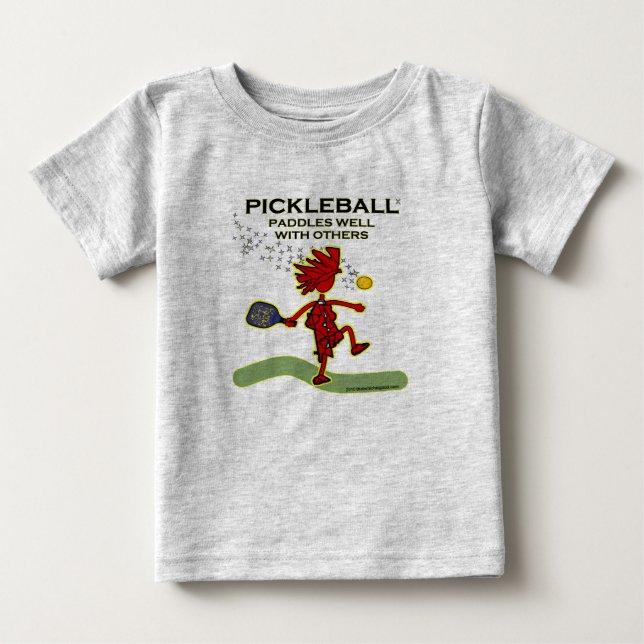 Pickleball schaufelt gut mit anderen baby t-shirt (Vorderseite)