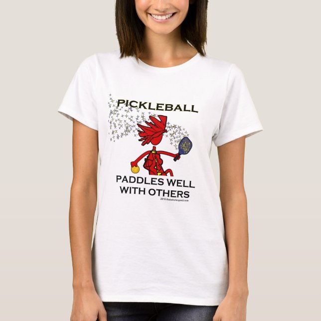 Pickleball schaufelt gut mit anderen T-Shirt (Vorderseite)