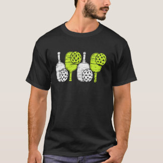 Pickleball-Schläger-Bälle Hellgrün Spielspaß am Sp T-Shirt
