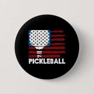 Pickleball-Schläger Flagge Pickle Ball Patriot Män Button