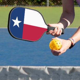 Pickleball-Schläger mit der Flagge von Texas, USA Pickleball Schläger