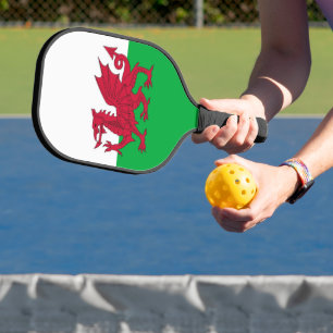 Pickleball-Schläger mit der Flagge von Wales Pickleball Schläger