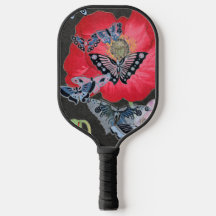 Pickleball-Schläger SCHMETTERLINGE UND KANJI GLÜCK