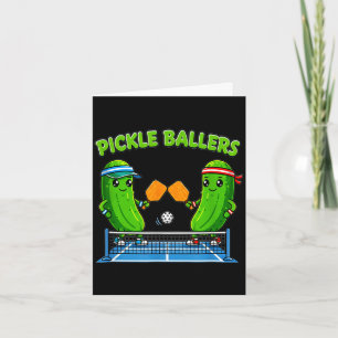 Pickleball-Schläger-Spieler lustige Pickle-Baller Karte