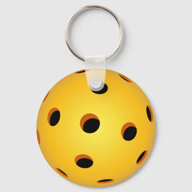 Pickleball-Schlüsselanhänger - Gelb Schlüsselanhänger (Vorderseite)