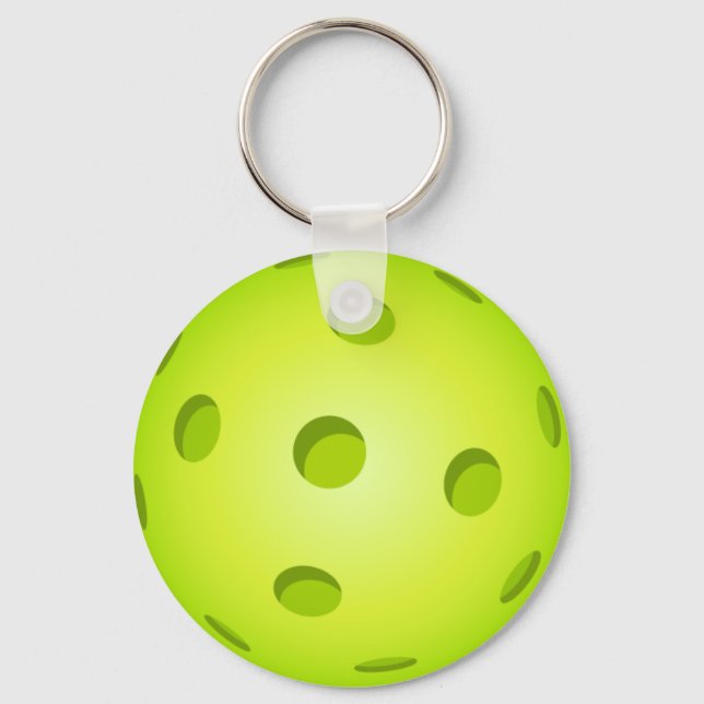 Pickleball-Schlüsselanhänger - grün Schlüsselanhänger (Vorderseite)
