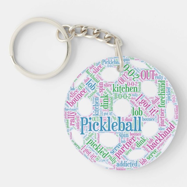 Pickleball-Schlüsselanhänger Schlüsselanhänger (Vorderseite)