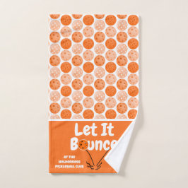 Pickleball Serve Ließ It Bounce Orange Personalisi Handtuch
