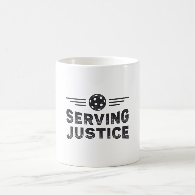 Pickleball Serving Justice Dink Pickleball Player Kaffeetasse (Mittel)