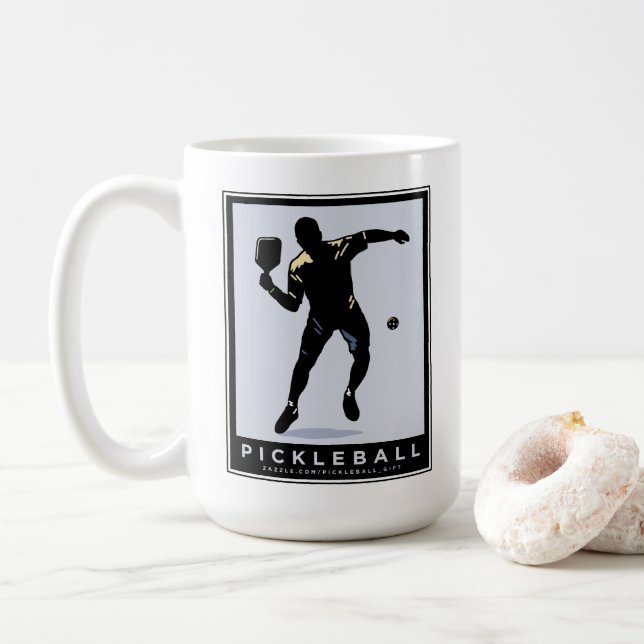 PICKLEBALL SILHOUETTE CLASSIC KAFFEETASSE (Mit Donut)