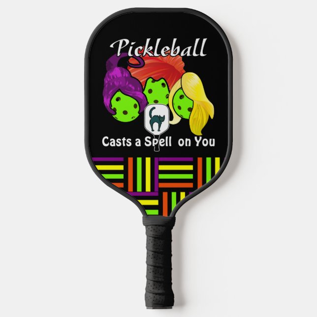 Pickleball Sister Hexen Halloween Schläger (Vorderseite)