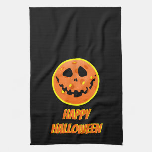 Pickleball Skeleton Jack-o''Lantern Halloween Geschirrtuch