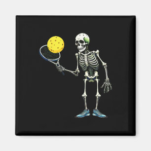 Pickleball Skeleton T-Shirt Halloween Kostüm Pickl Magnet