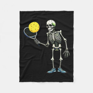Pickleball Skelett T-Shirt Halloween Kostüm Pickle Fleecedecke