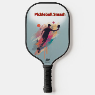 Pickleball Smash Künstlerische Silhouette Paddle