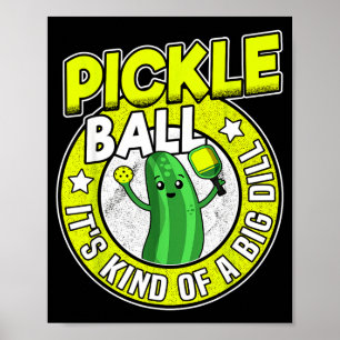 Pickleball so eine große Sache Retro lustige Pickl Poster