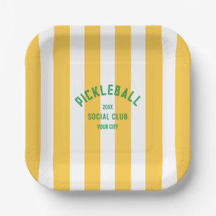 Pickleball Social Club Gelbes Cabana Strip Party Pappteller
