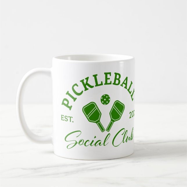 Pickleball Social Club Mug Custom EST Year (Gauche)