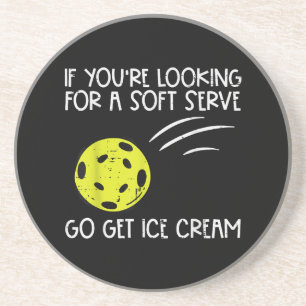 Pickleball Soft Serve Ice Creme Pickle Ball Me Getränkeuntersetzer