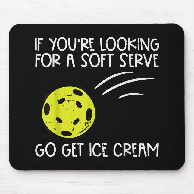 Pickleball Soft Serve Ice Creme Pickle Ball Me Mousepad (Vorne)