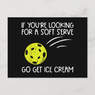 Pickleball Soft Serve Ice Creme Pickle Ball Me Postkarte