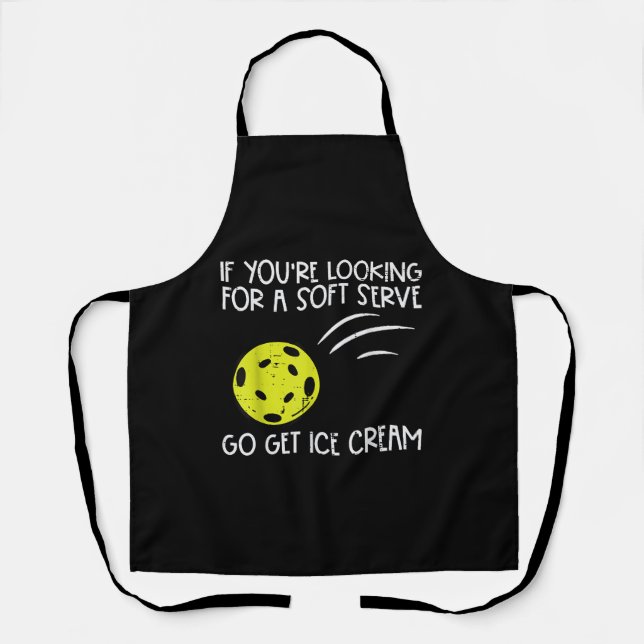 Pickleball Soft Serve Ice Creme Pickle Ball Me Schürze (Vorderseite)