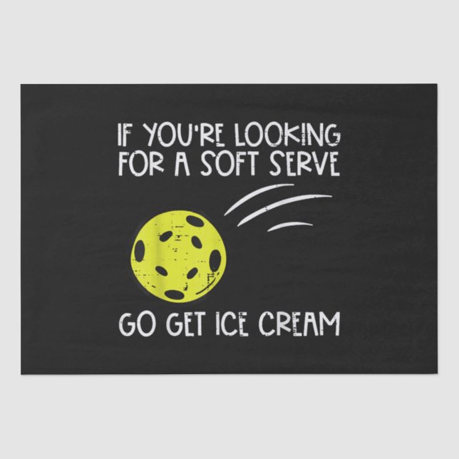 Pickleball Soft Serve Ice Creme Pickle Ball Me Seidenpapier (Vorderseite)