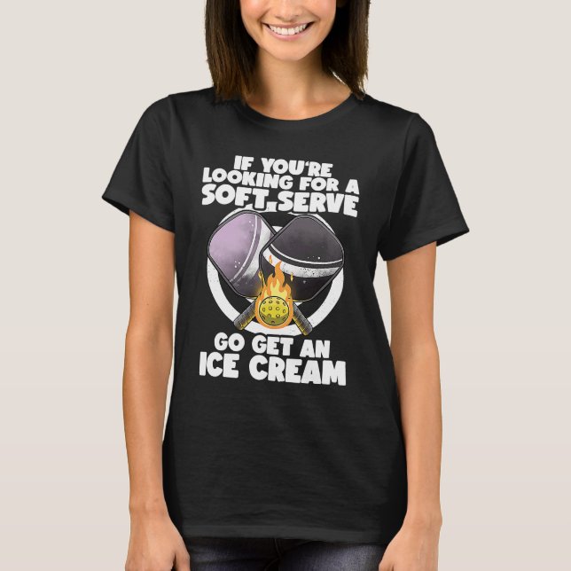 Pickleball Soft Serve  Pickleballer Lucky Pickleba T-Shirt (Vorderseite)