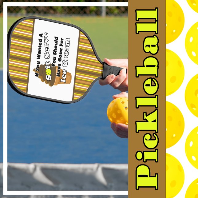 Pickleball Soft Serve? Schokoladencreme Schläger (Pickleball Soft Serve? Chocolate Ice Cream Pickleball Paddle)