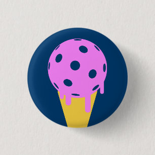 Pickleball Sommer-Eistüte-Knopf Button