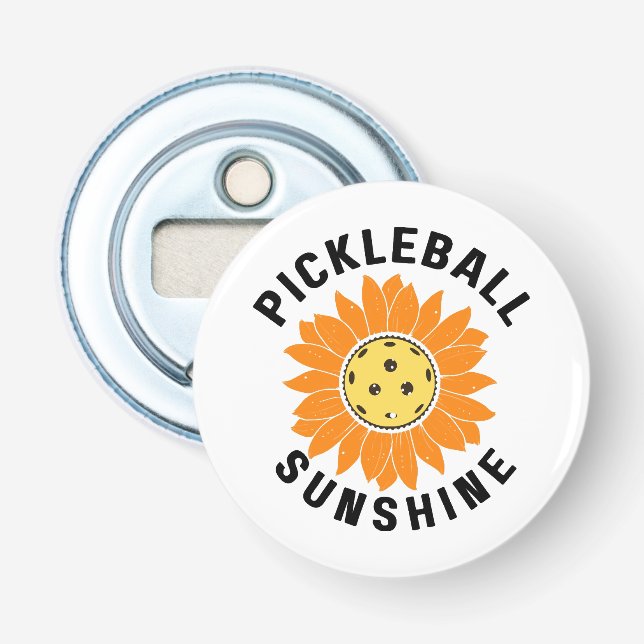 Pickleball-Sonnenschein Flaschenöffner (Vorderseite)