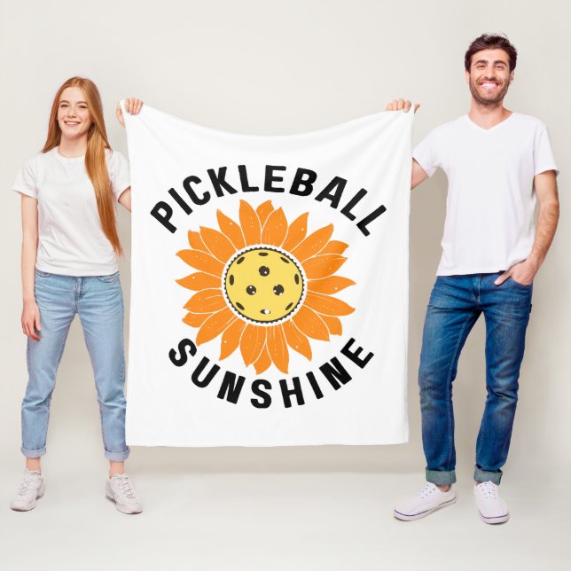 Pickleball-Sonnenschein Fleecedecke (Beispiel)