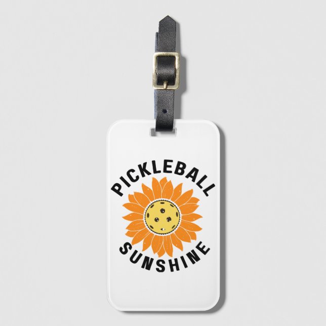 Pickleball-Sonnenschein Gepäckanhänger (Vorderseite Vertikal)