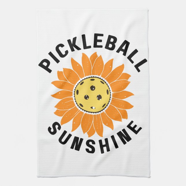 Pickleball-Sonnenschein Geschirrtuch (Vertikal)