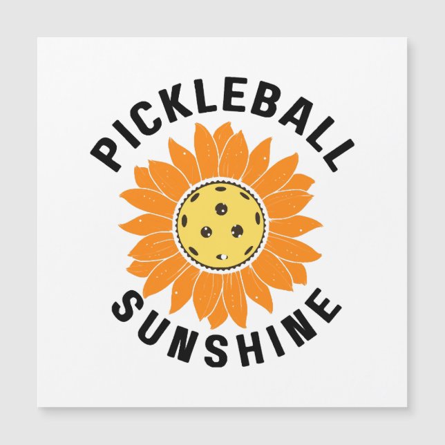 Pickleball-Sonnenschein Magnetkarte (Vorderseite)