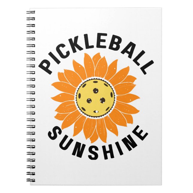Pickleball-Sonnenschein Notizblock (Vorderseite)