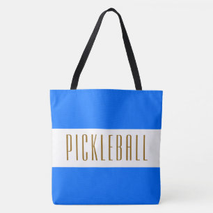 PICKLEBALL Spaß Breit Helle Blau Weiße Streifen Tasche