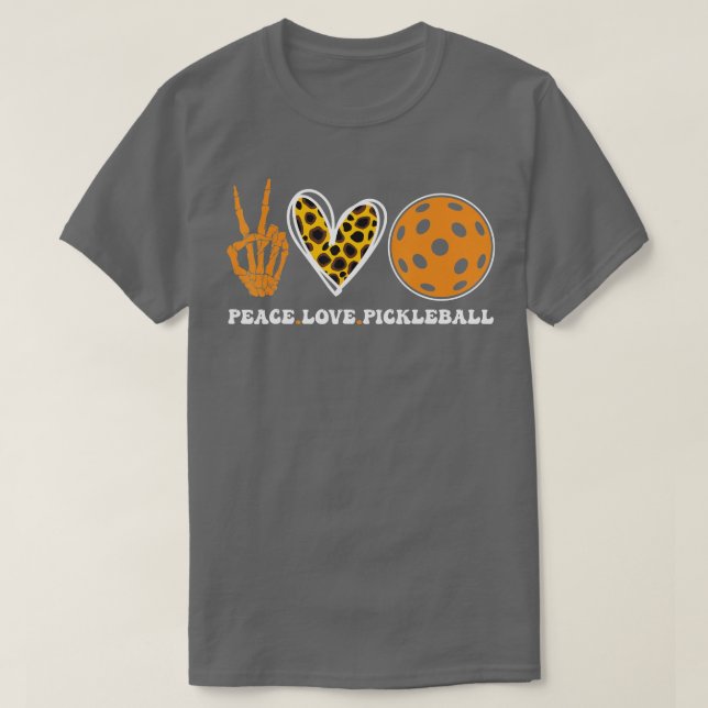 Pickleball Spaß Herbst & Herbst Halloween Saison I T-Shirt (Design vorne)