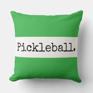 PICKLEBALL Spaßiger Sportlicher Helles Grün Weiße Kissen