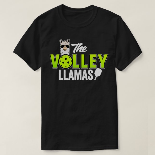 Pickleball spendet das Volley Llamas lustiges Pick T-Shirt (Design vorne)