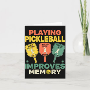 Pickleball spielen verbessert das Gedächtnis lusti Karte