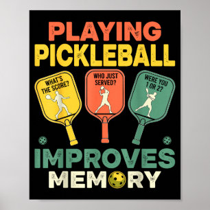 Pickleball spielen verbessert das Gedächtnis lusti Poster