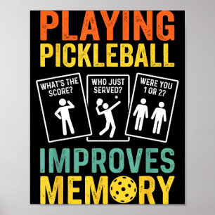 Pickleball spielen verbessert das Gedächtnis lusti Poster