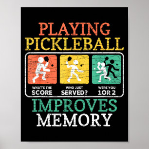 Pickleball spielen verbessert das Gedächtnis Pickl Poster