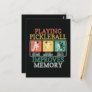 Pickleball-Spielen verbessert das Gedächtnis Postkarte
