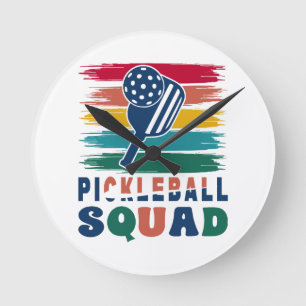 Pickleball Spieler Geschenkidee Runde Wanduhr