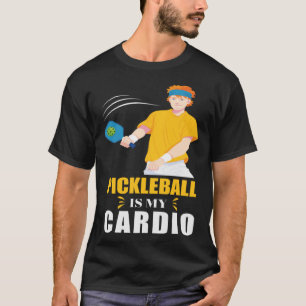 Pickleball-Spieler mit Pickleball-Paddel lo T-Shirt