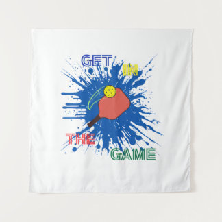 Pickleball-Spieler-Paddelsport Wandteppich