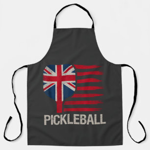 Pickleball-Spieler-Paddle-UK-Flagge Schürze