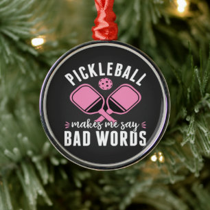 Pickleball-Spieler Pickleball bringt mich dazu, Sc Ornament Aus Metall
